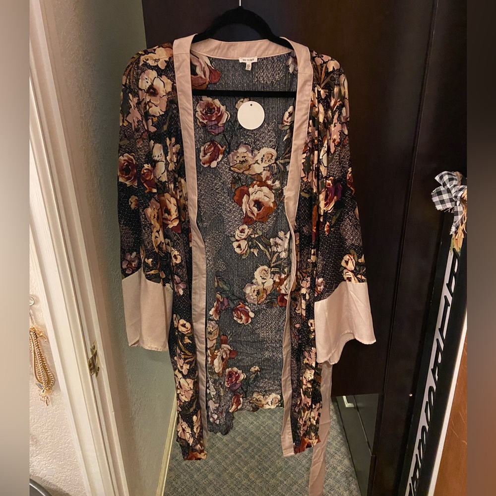 Blue Floral Kimono